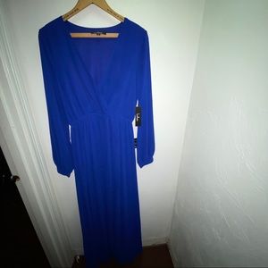 Royal blue flowy LULU dress